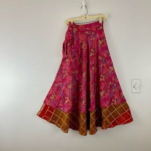 Reversible Upcycled Magic Sari Wrap Maxi Skirts